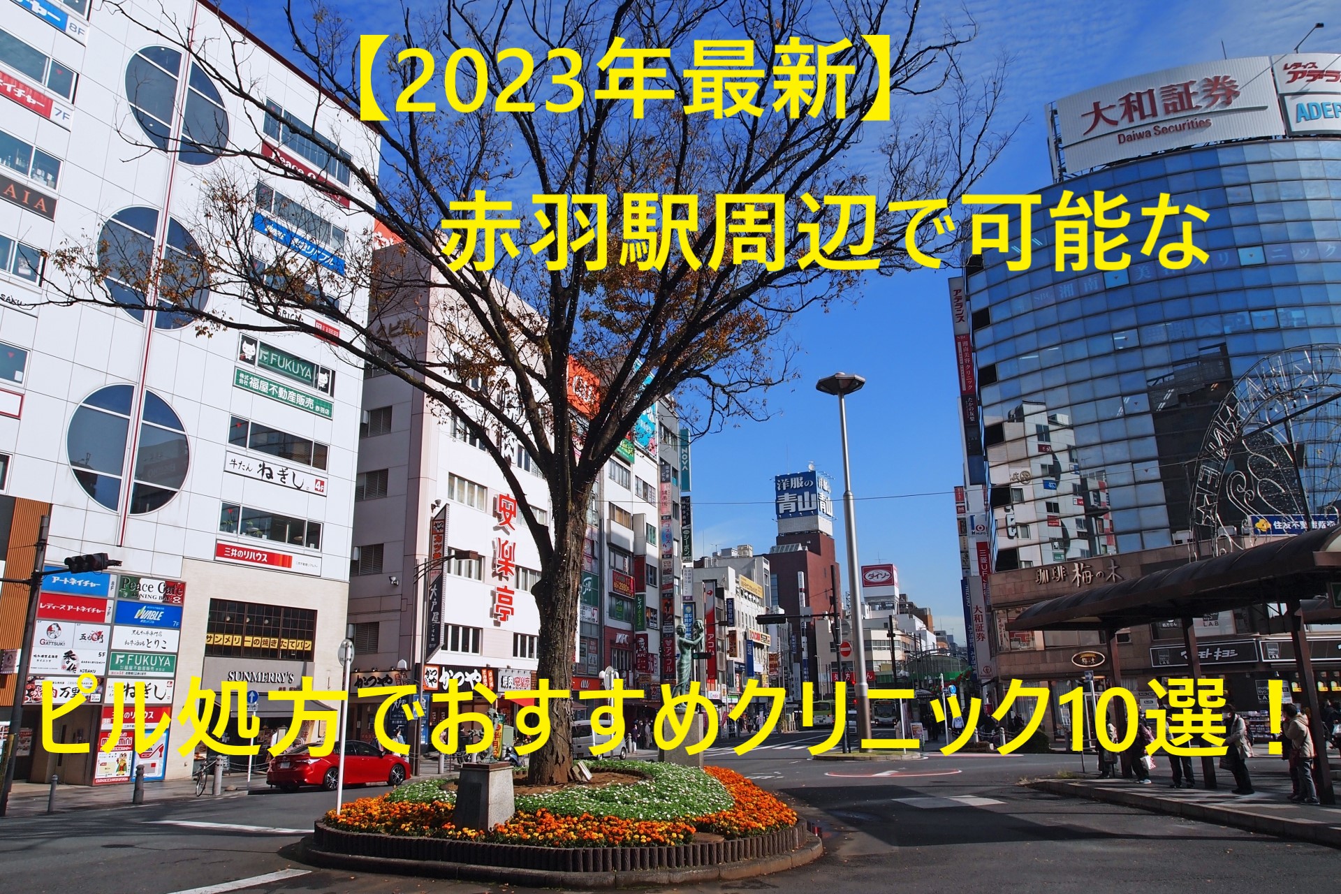 【2023年最新】赤羽駅周辺で可能なピル処方でおすすめクリニック５選！